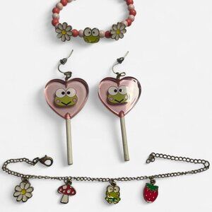 Sanrio Kero Kero Keroppi 2000s-inspired jewelry set 💚